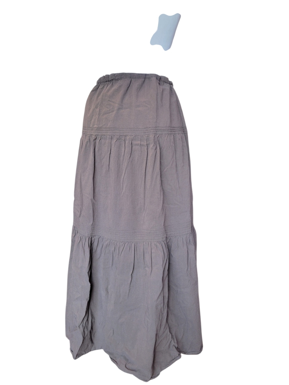 Y2K GAP Brown Cotton Tiered Maxi Skirt - Picture 4 of 7